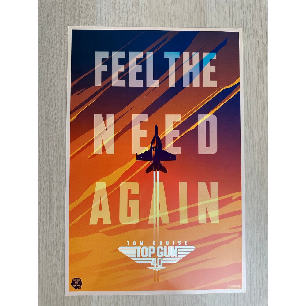 Limited Top Gun 40th Anniversary 12" x 18" Poster